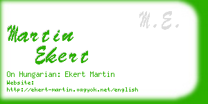 martin ekert business card